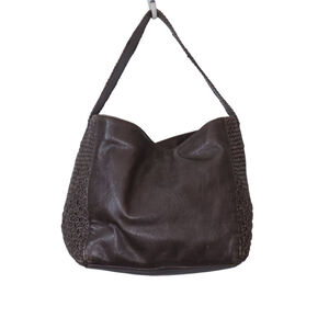 Women's Brown Leather Hobo Bag One Size